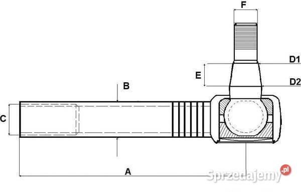 Końcówka drążka kierowniczego SHP681KR Kamionna