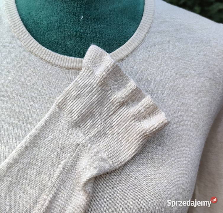 Kremowy beżowy sweter Mango L 40 wiskoza bluzka Szczecin sprzedam