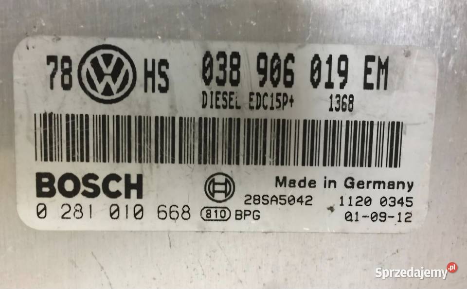 STEROWNIK SILNIKA VW PASSAT B5 FL SUPERB 19 TDI Działoszyce
