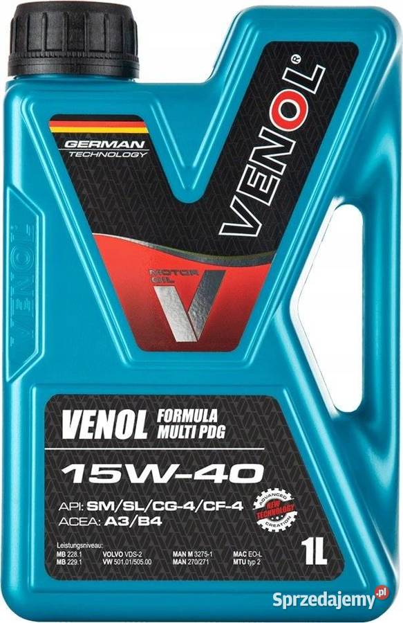Olej VENOL FORMULA MULTI PDG SM SL CG 4 CF 4 Sieradz