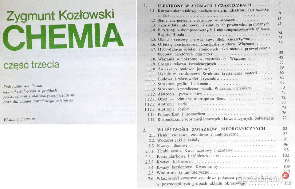 Chemia 3 Zygmunt Kozłowski Chełm sprzedam