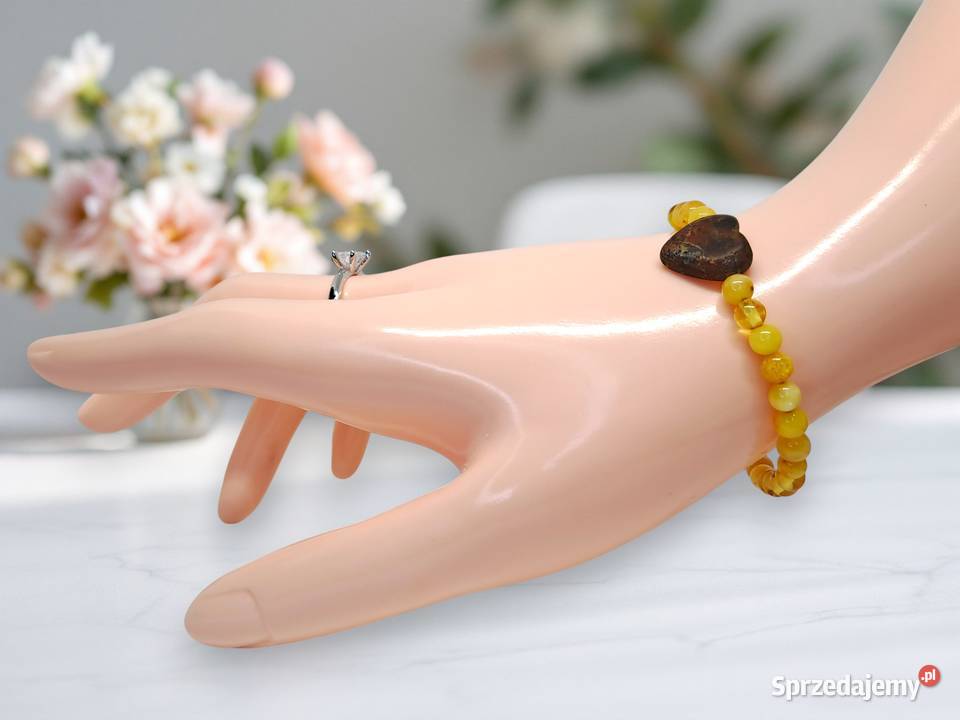 Bransoletka BURSZTYN bałtycki mleko serce Warszawa sprzedam