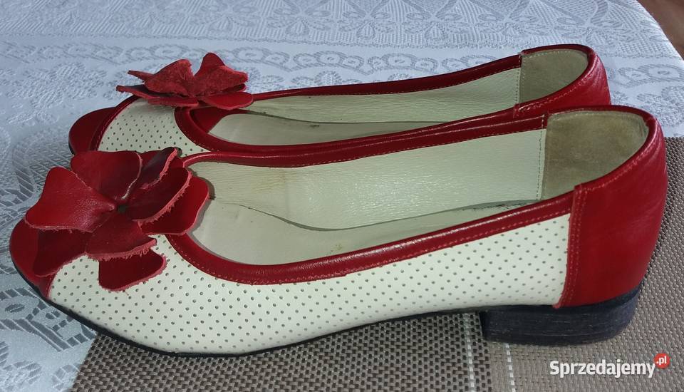 Baleriny damskie z naturalnej skóry Jankobut inna Gliwice