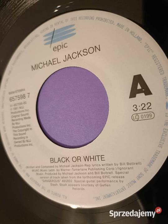 Michael Jackson Black Or White 1991 PŁYTA Płyty i kasety Kraków