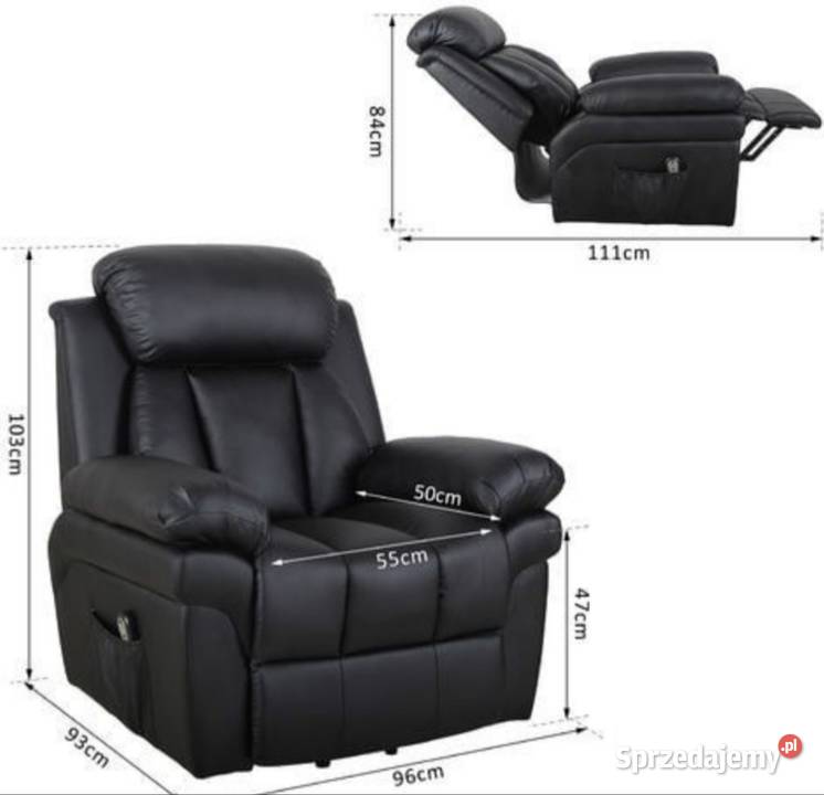 Nowy Fotel z funkcją wstawania 103cm Brzesko