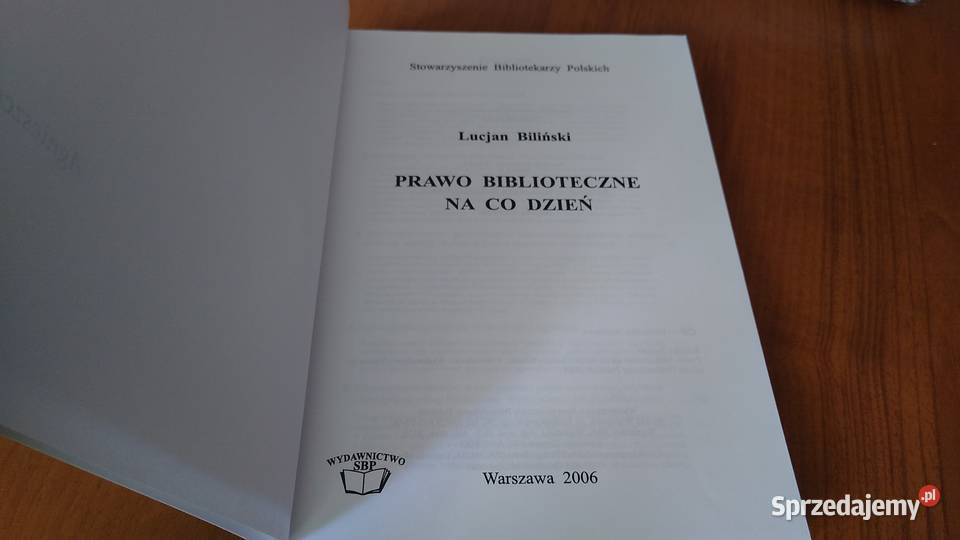 Prawo biblioteczne na co dzień Lucjan Biliński Gdańsk