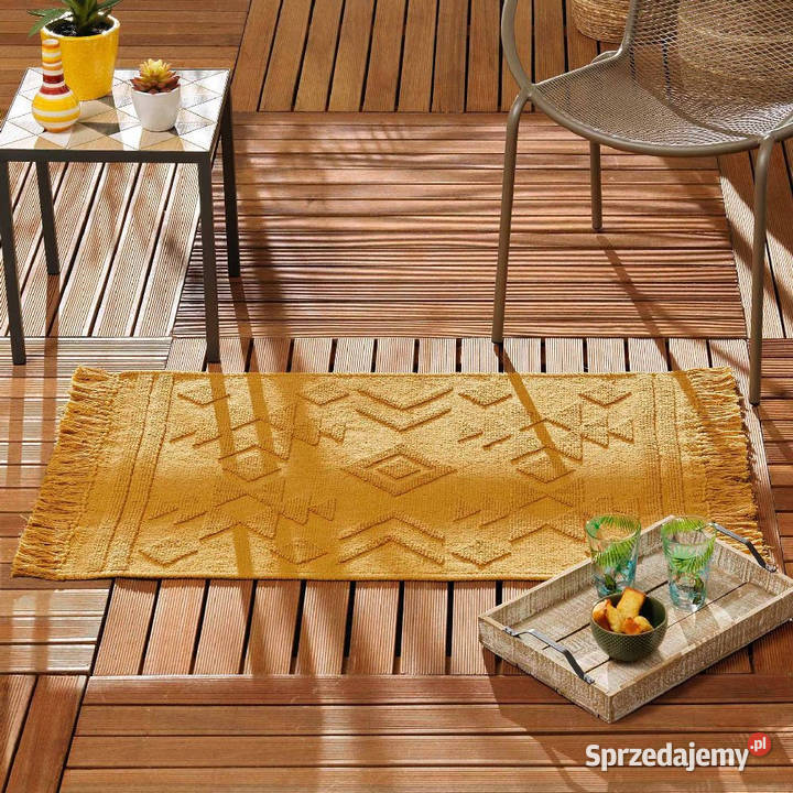 Dywan dywanik bawełniany 60 x 90 ochra Kanie