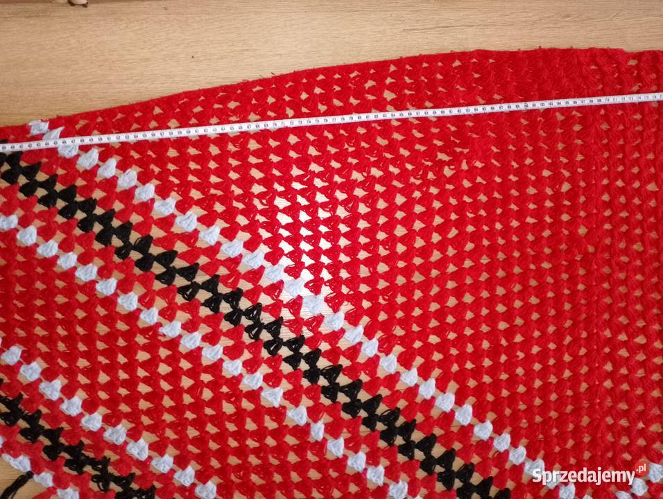 CHUSTA ażurowa trójkątna z frędzlami duża poncho Dodatki Złotniki sprzedam