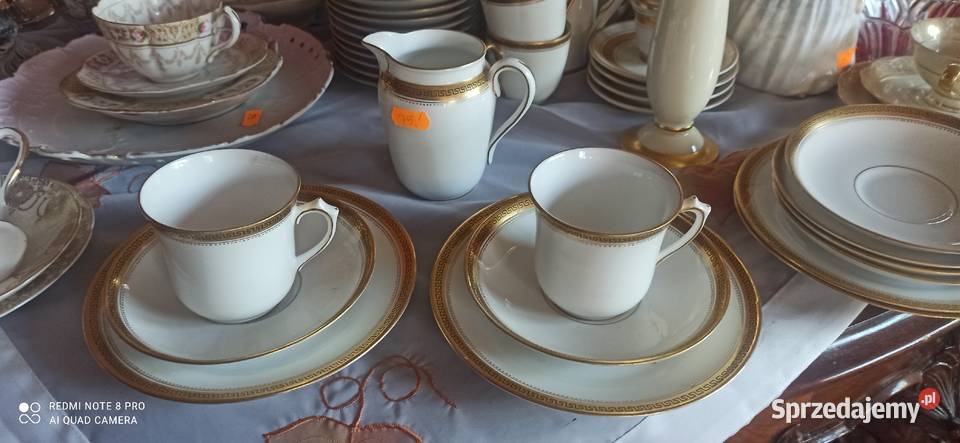 Filiżanka z talerzkiem deserowym Tuscan England Porcelana i szkło sprzedam