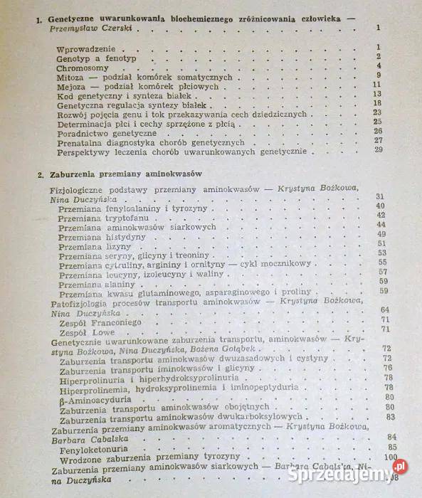 Genetycznie uwarunkowane zaburzenia metaboliczne Chełm sprzedam