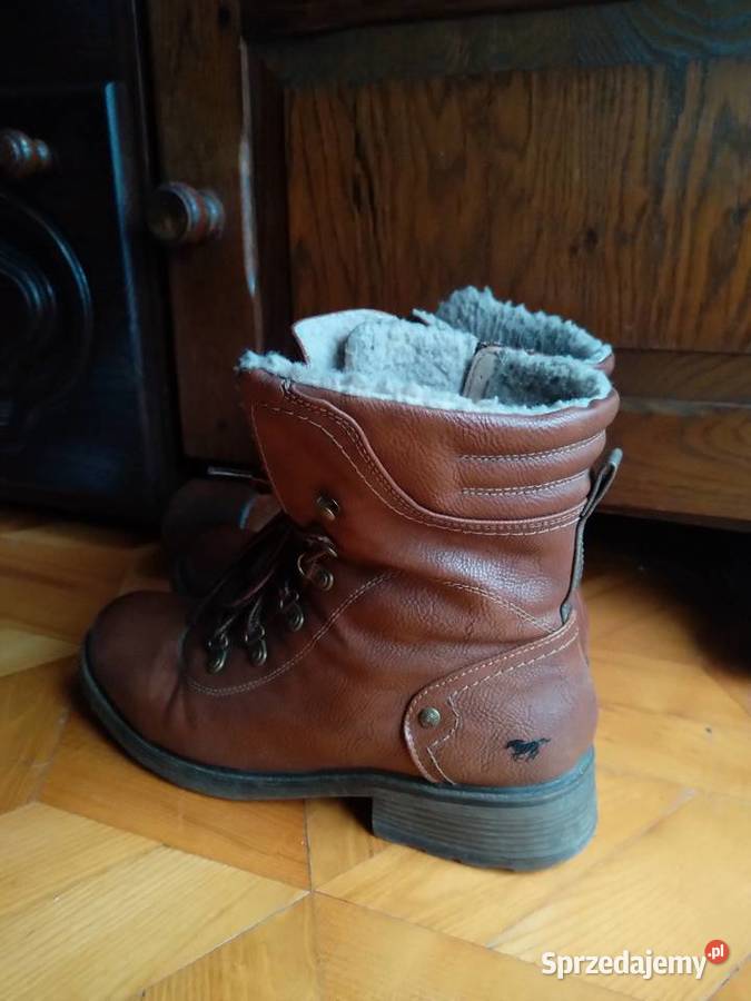 Buty skórzane ocieplane mustang 40 Łuków sprzedam