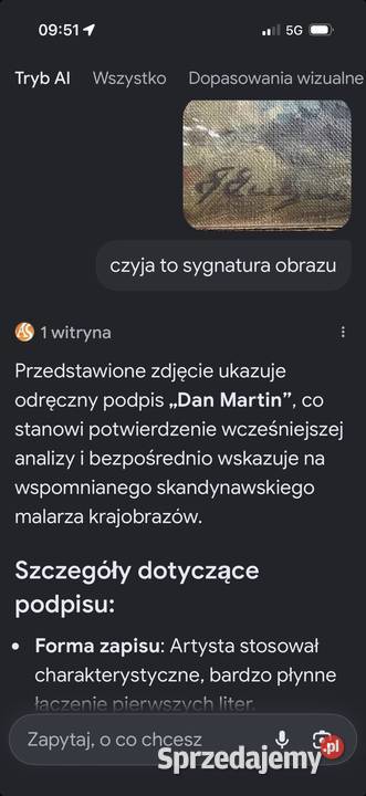 Duży obraz olej na płótnie sprzedam