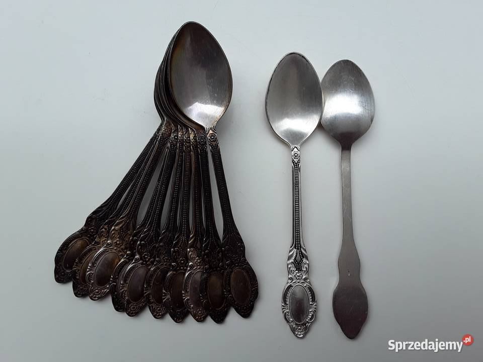 12 łyżeczek platerowanych 14 z końcówki czasów mazowieckie Warszawa