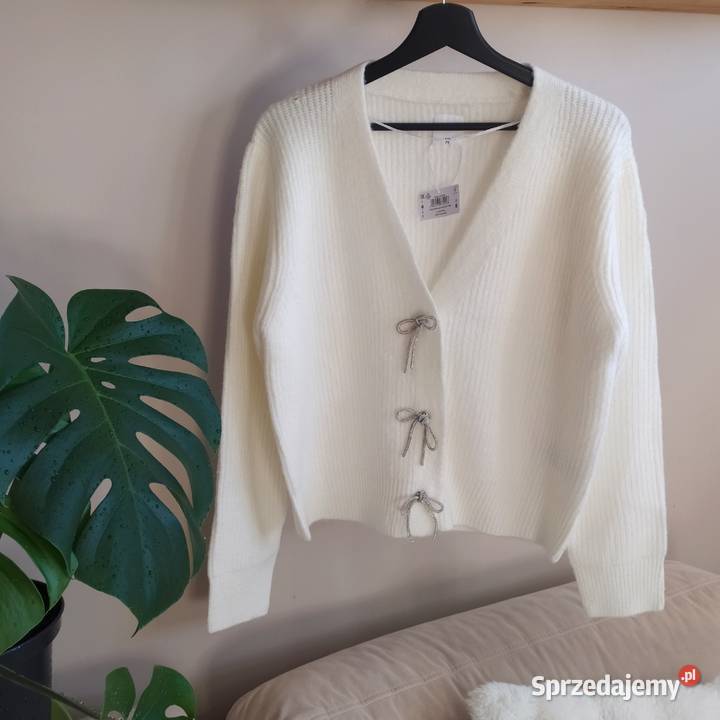Sweter rozpinany kremowy M zachodniopomorskie Koszalin