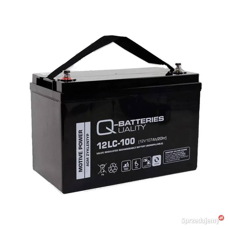 Akumulator QBatteries GEL AGM 12V 107Ah 100Ah Wrocław