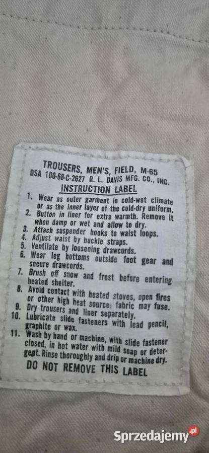 Spodnie M 65 Olive green kontrakt 68 RAPID Wrocław