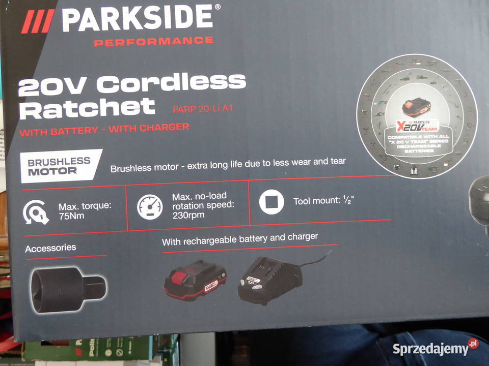 Nieużywana 20V grzechotka 75Nm PARKSIDE Olsztyn sprzedam