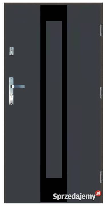 Drzwi wejściowe do domu Zewnętrzne GA23 BLACK Ciemniewo