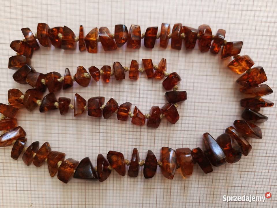 Naszyjnik Bursztyn Koniakowy Białystok sprzedam