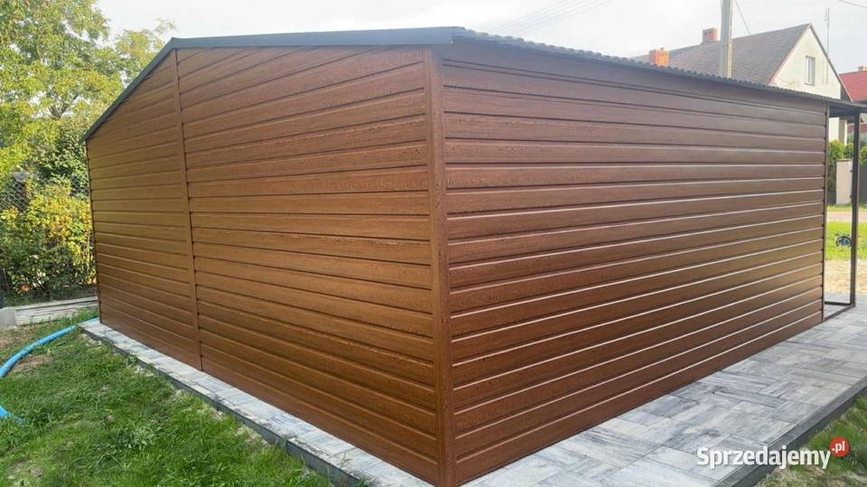 Garaż blaszany Premium Drewnopodobny Filc Kutno