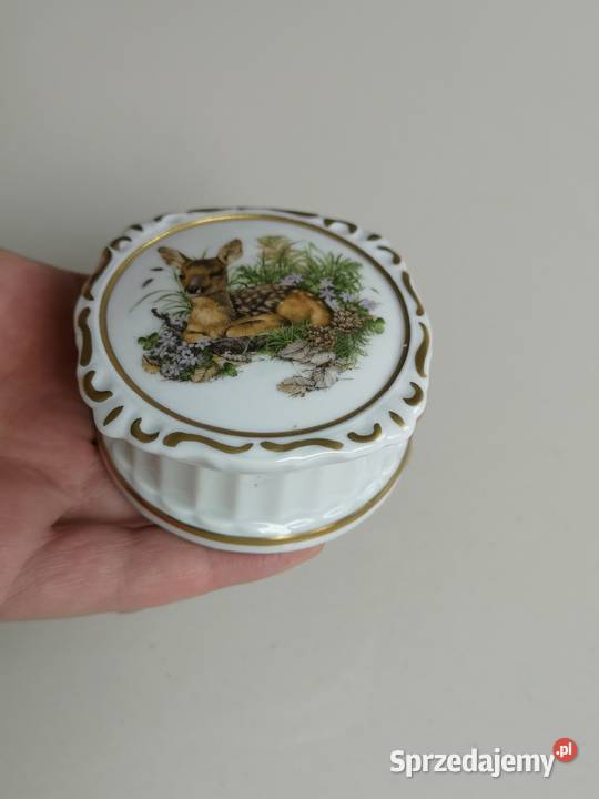 Puzderko z jelonkiem porcelana Bawaria Toruń