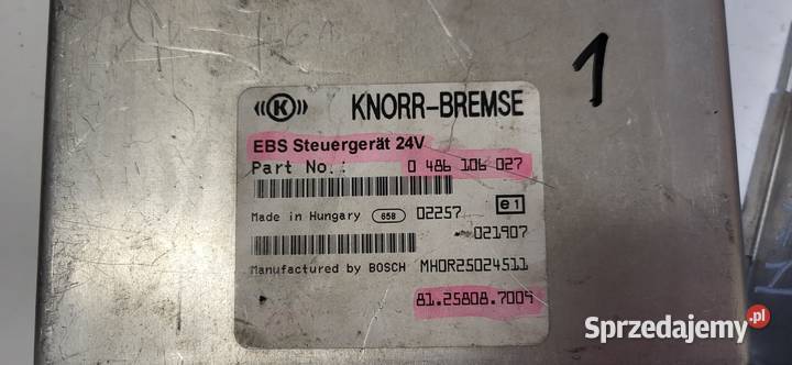 STEROWNIK EBS MAN TGA 0486106027 81258087009 Mojusz
