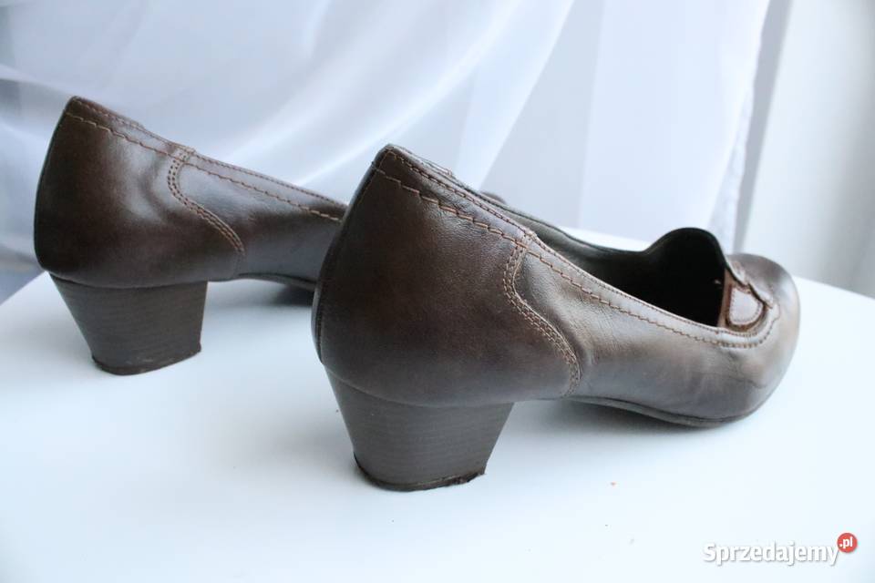 Brązowe czółenka na obcasie Wrocław sprzedam
