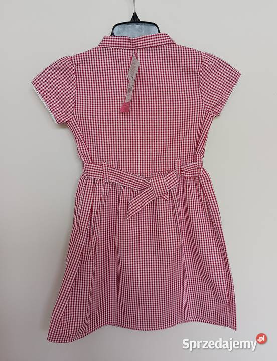 Sukienka szkolna w kratkę czerwoną 5 lat Gdynia