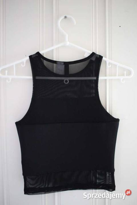 czarny top hm xs 34 siatka siateczka bluzka Topy i koszulki Toruń