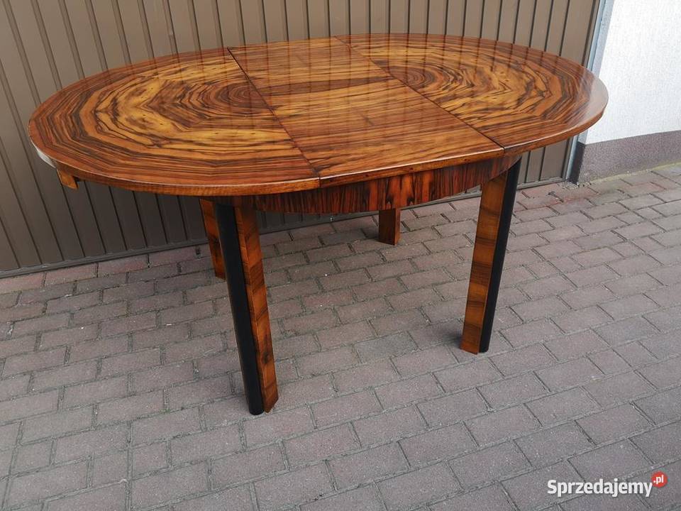 Stół ArtDeco 113 Okrągły Orzech Politura Antyk Antyki, Sztuka, Kolekcje wielkopolskie Swarzędz