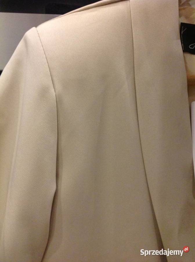 Żakiet Krótki Damski S Nowy Jasny Beż Nowa Sól