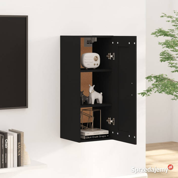 Szafka wisząca czarna 35x34x90 materiał Warszawa