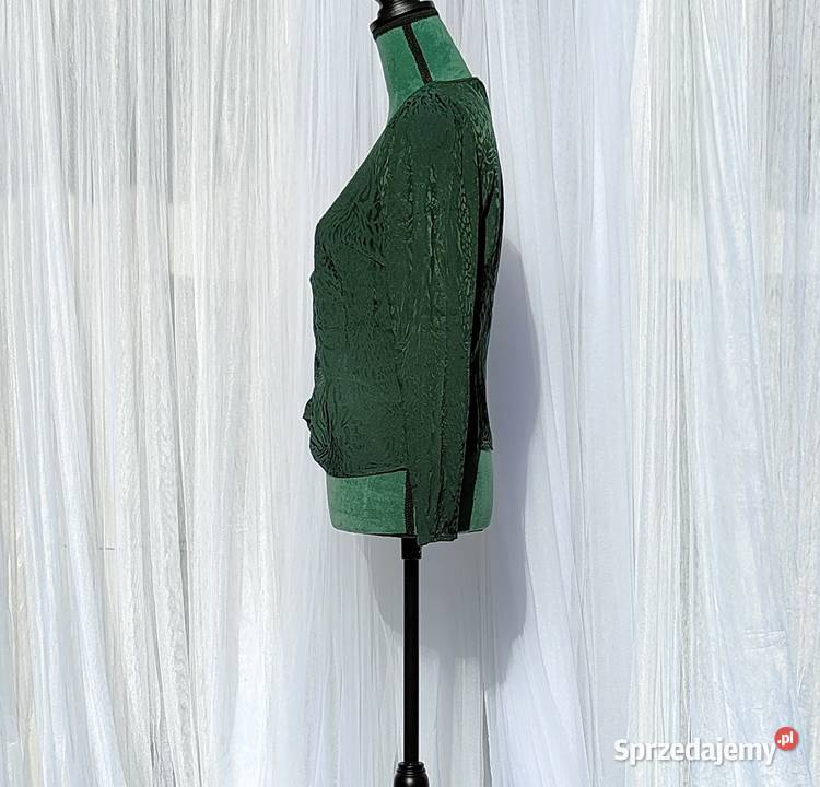 Zielona elegancka bluzka HM 40 L wiskoza retro H&M zachodniopomorskie Szczecin