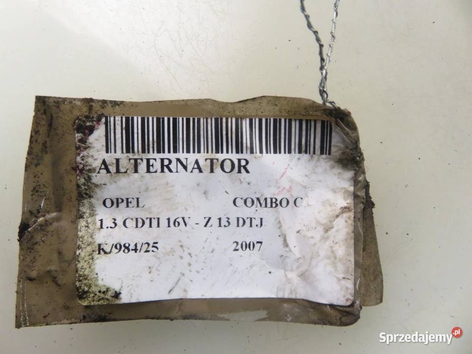 ALTERNATOR OPEL COMBO C 13 CDTI 13117279YQ osobowe