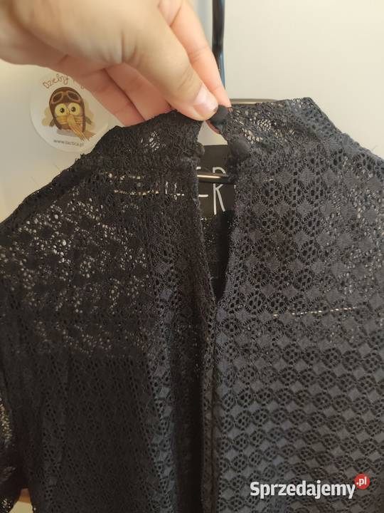 Elegancka koronkowa bluzka Pimkie czarna koronka krótki Moda i Styl małopolskie Kraków