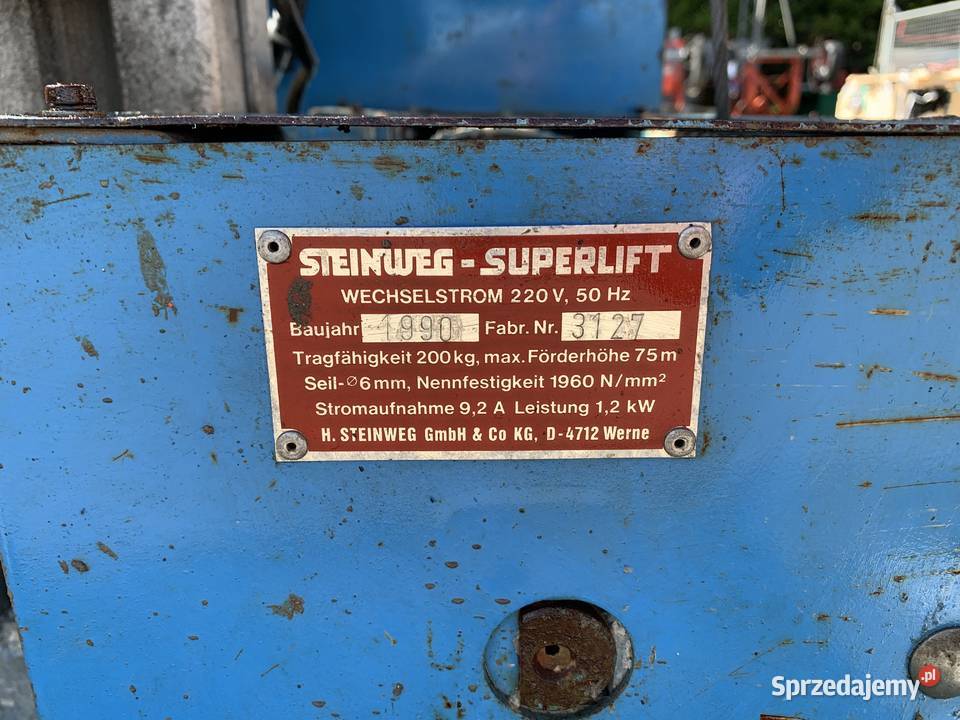 Winda budowlana wyciąg Steinweg Superlift 200 Poznań sprzedam