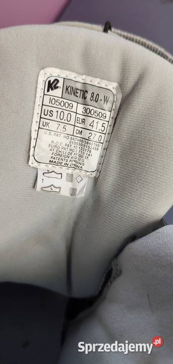 Damskie rolki K2 Kinetic 80 rozmiar 415 27 R13 Jasień