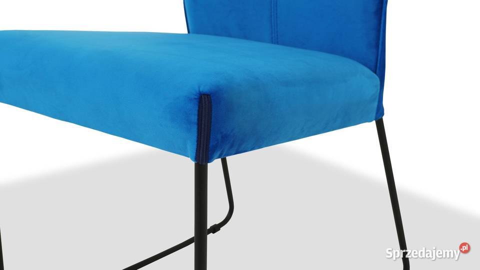 Krzesło Na płozach Czarny mat Tkanina Aqua Clean Toruń