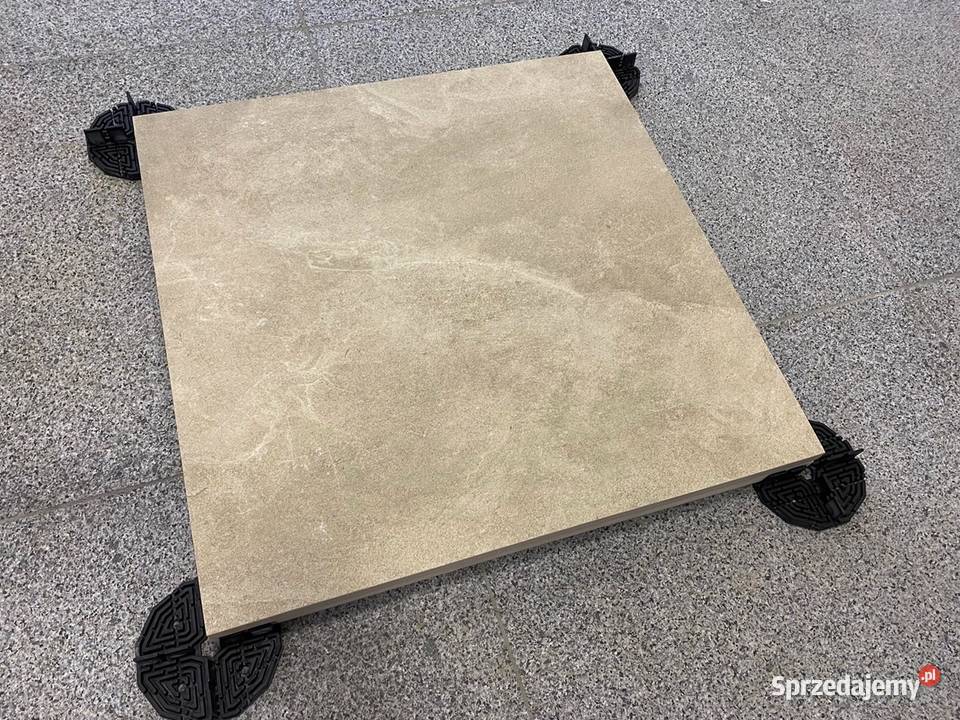 Gres balkon taras beż piaskowy 60x60 stone Podłogi i schody Zakopane