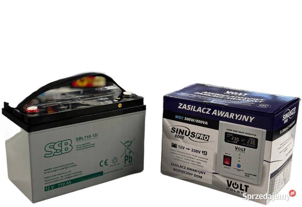 Zestaw UPS Volt Polska 800 VA 800 W SSB SBL sprzedam