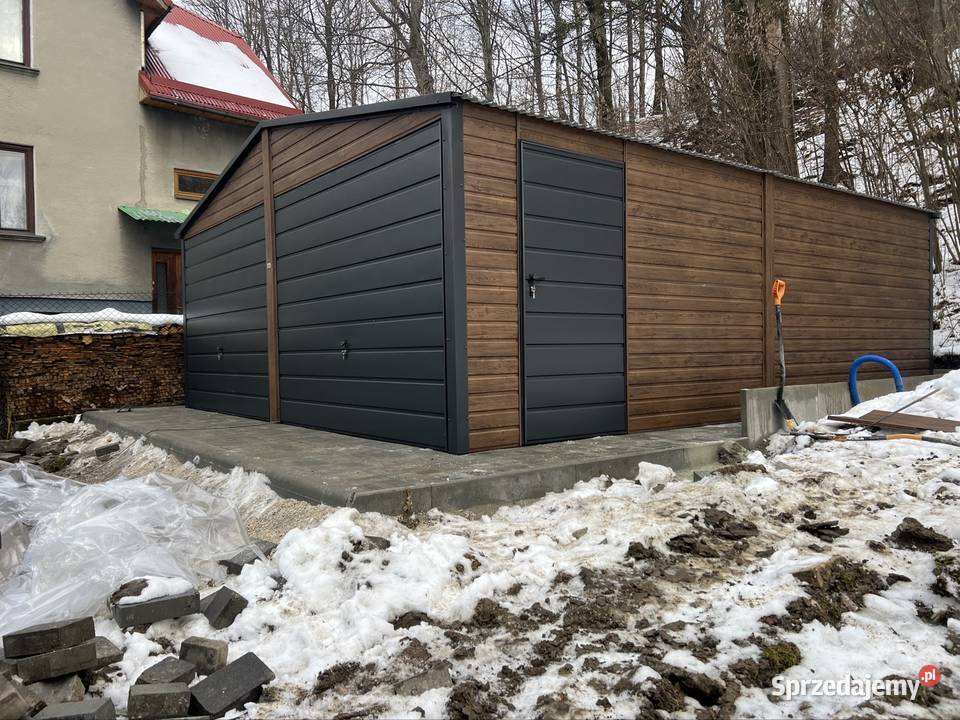 Garaż blaszany drewnopodobny 6x6 9x6 12x6 Biała Podlaska