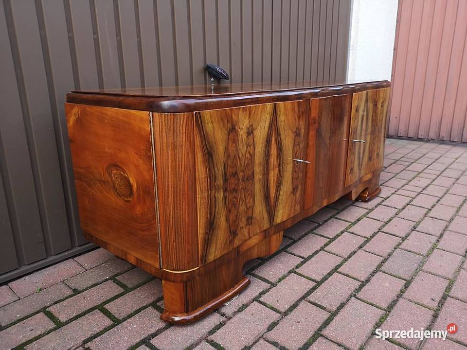 Komoda ARTDECO Orzech Niska Stara Antyk Politura Swarzędz