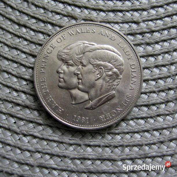 Wielka Brytania 25 Pensów 1981r Ślub Diany i Numizmatyka Kalisz