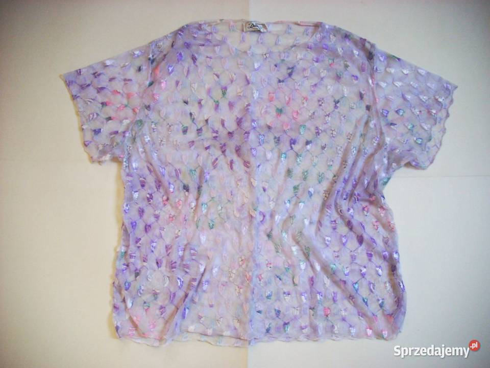 Bluzka siateczkowa hattowana 44 46 krótki