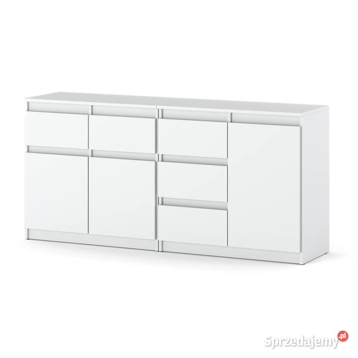 Komoda Biała Mat Z 5 Szufladami Pojemna Szafka Komody Elbląg