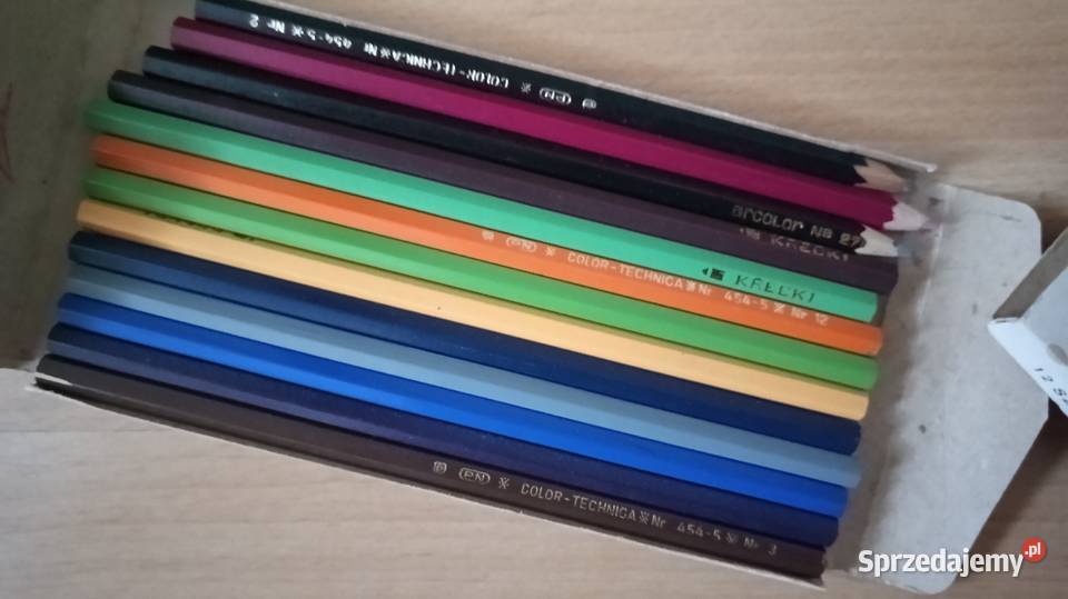 Zeszyt papierów kolorowych ołówki techniczne PRL Bytom