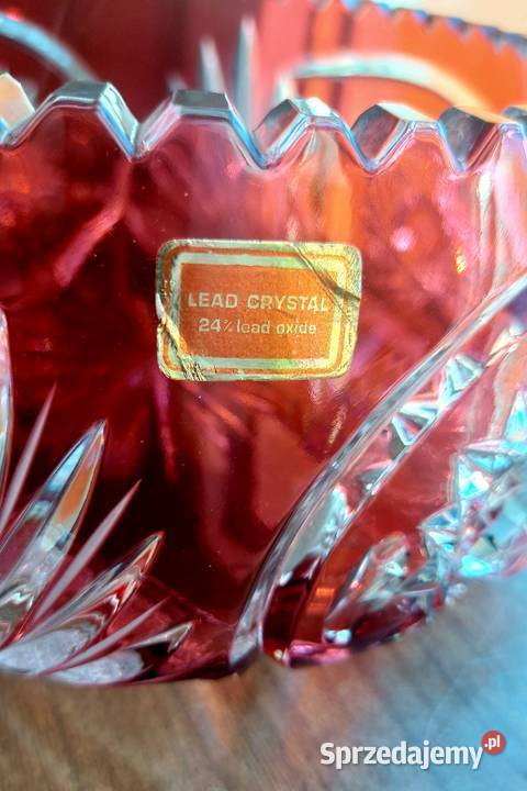 Piękna duża misa kryształowa Wrocław