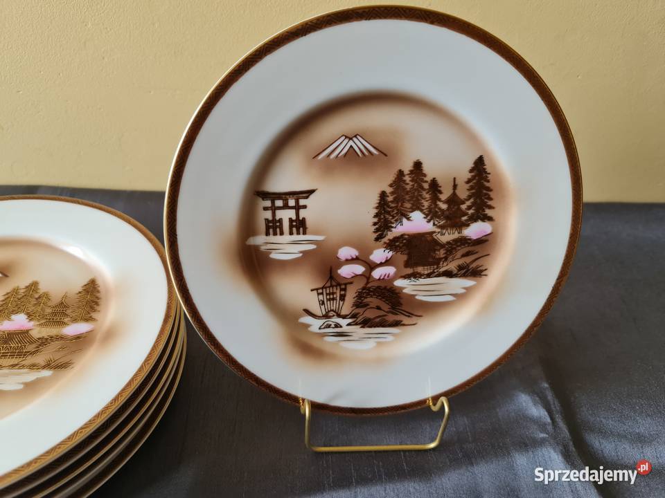 Japońska porcelana KUTANI talerze Warszawa