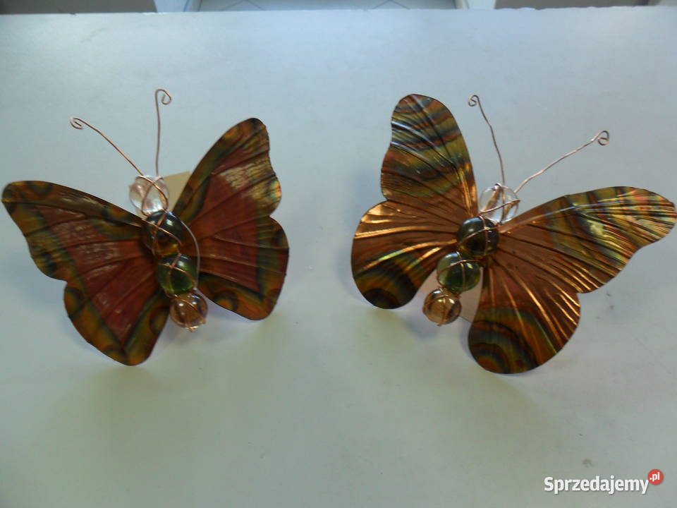 Metaloplastyka kwiaty owady motyle wielokolorowy