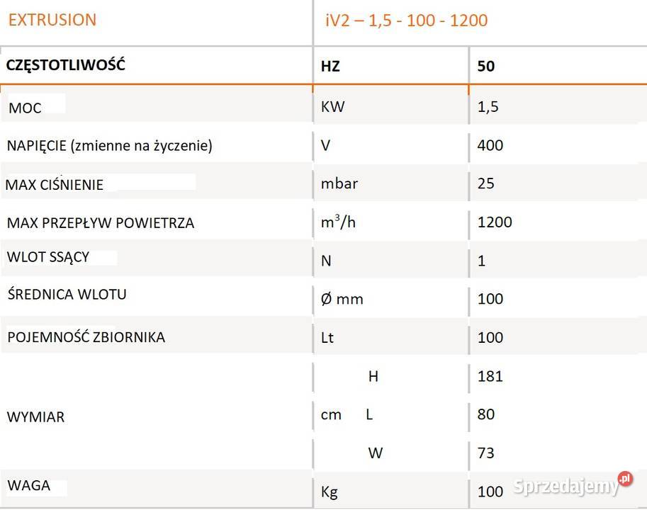 ODKURZACZ PRZEMYSŁOWY ODCIĄG EXTRUSION iV2 15 Obodowo